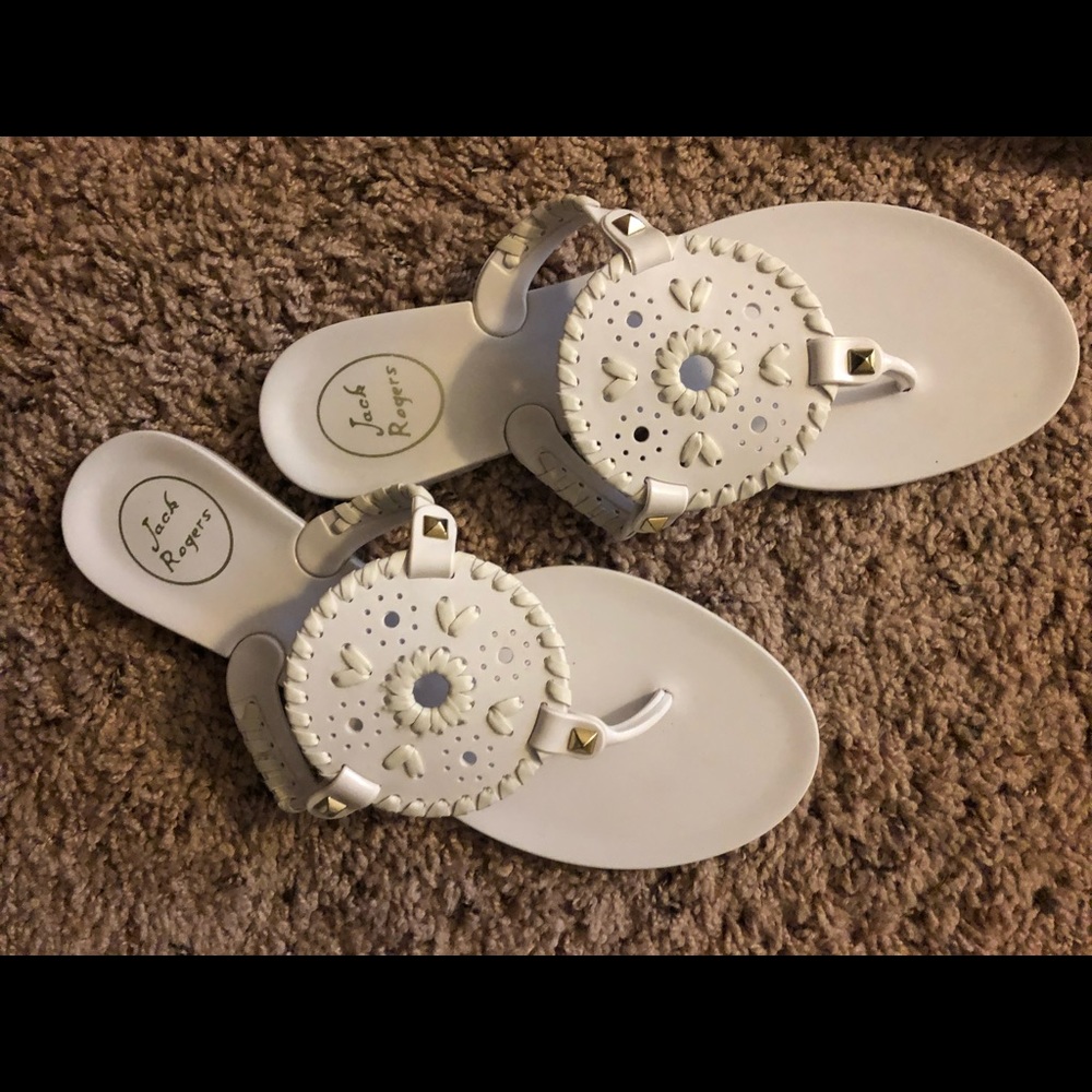 Jack Rogers ‘Georgica’ Sandals White